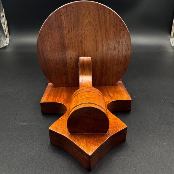 2 Vintage Solid Walnut Wood Wall Candle Holders Sconces Pair Handcrafted - Picture 7 of 7